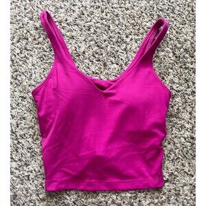 Lululemon Align Tank Top Bra Womens 2 Pink Padded LW1CW8S